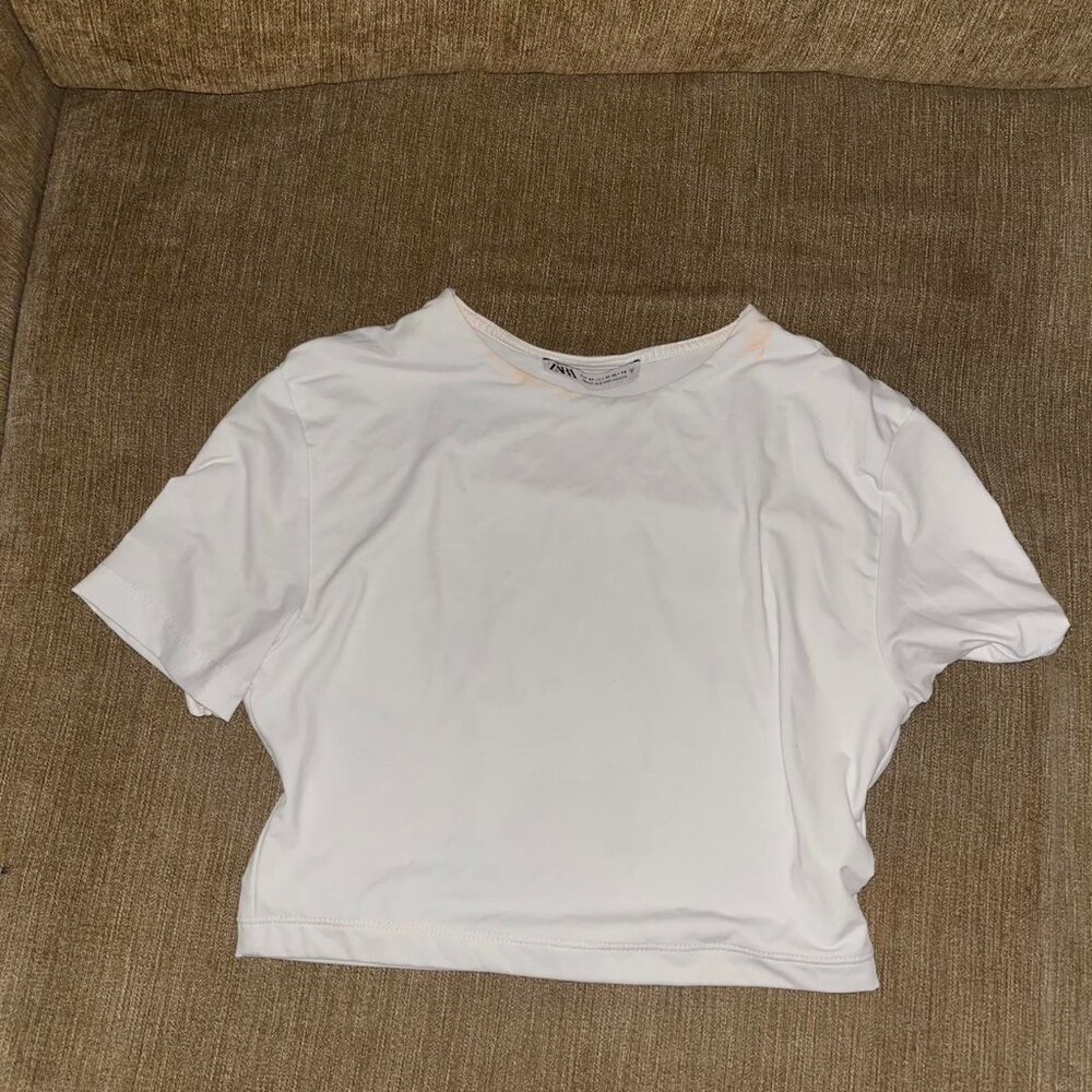 White Zara crop top #croptop